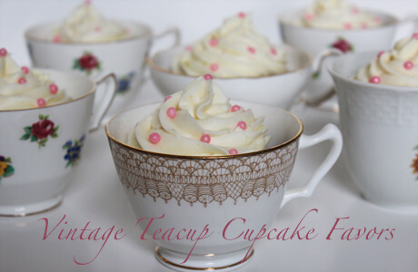 Cupcake vintage cup Shower  Favors The Paisley Teacup   favors tea Box