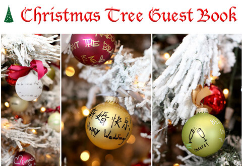 christmas tree guest book