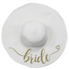 Bride Sun Hat with Floppy Wide brim in white for Bachelorette/ Honeymoon