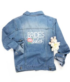 bridesmaid denim jacket, shop sizes S-XL by The Paisley Box