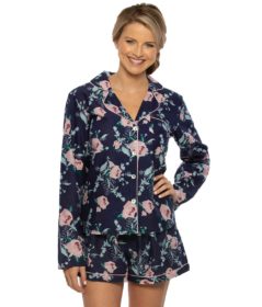 Bridesmaid PJ Set with Long Sleeves in navy or white by The Paisley Box