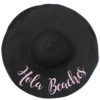 Hola Beaches Hat - Floppy Sun Hat in black by The Paisley Box
