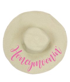 Honeymoon Floppy Hat with wide brim in natural by The Paisley Box
