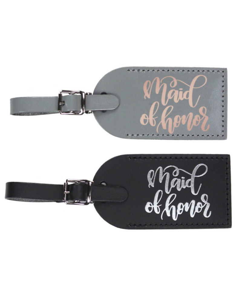 Wedding Luggage Tags for the Maid of Honor + Bridesmaid by The Paisley Box
