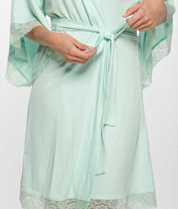 Jersey Lace Robe The Paisley Box
