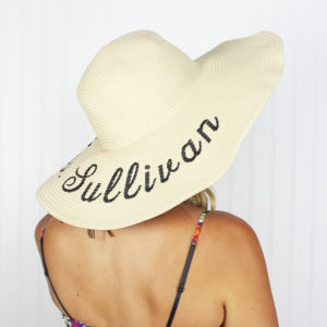 monogrammed floppy hat