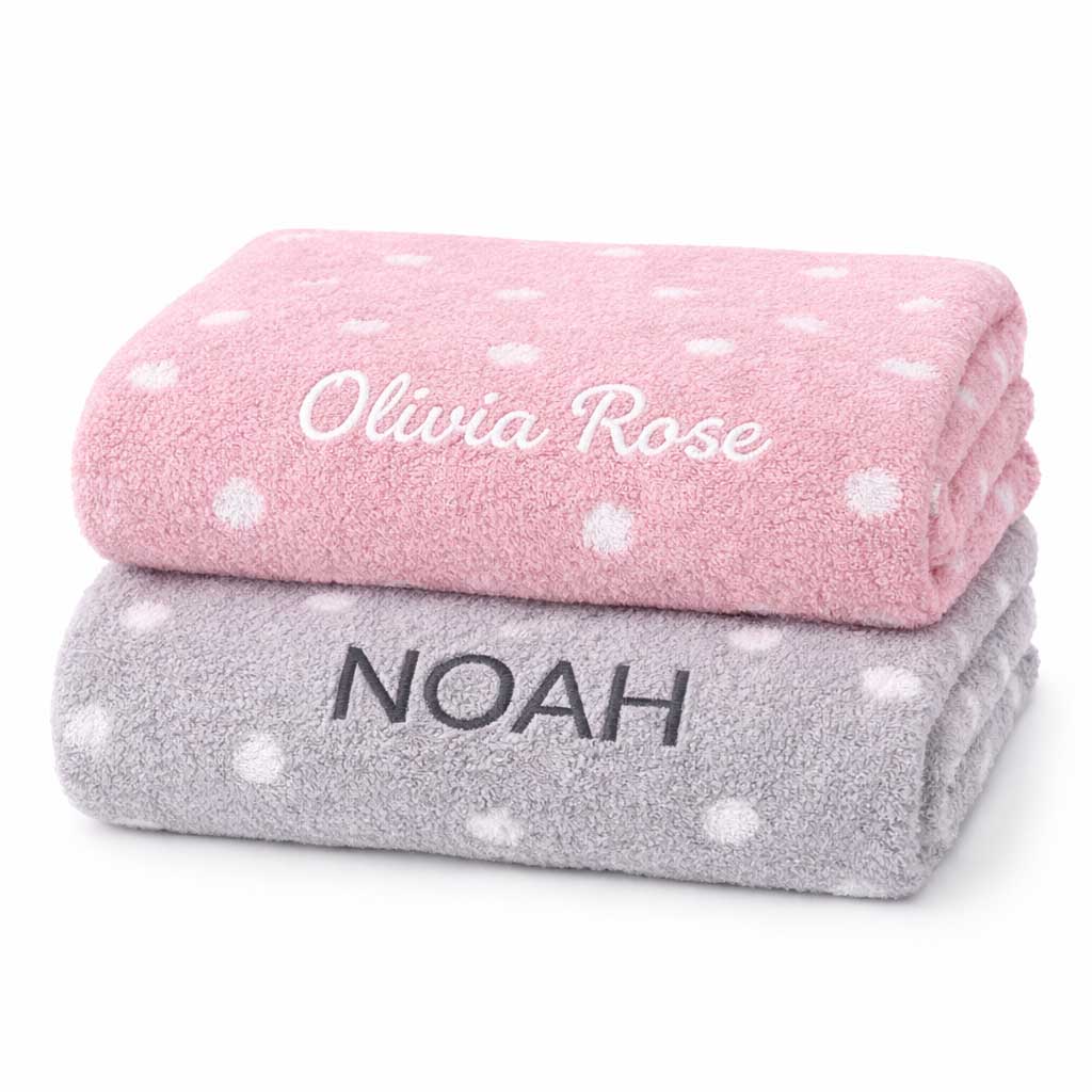 Personalized Dot Baby Blanket