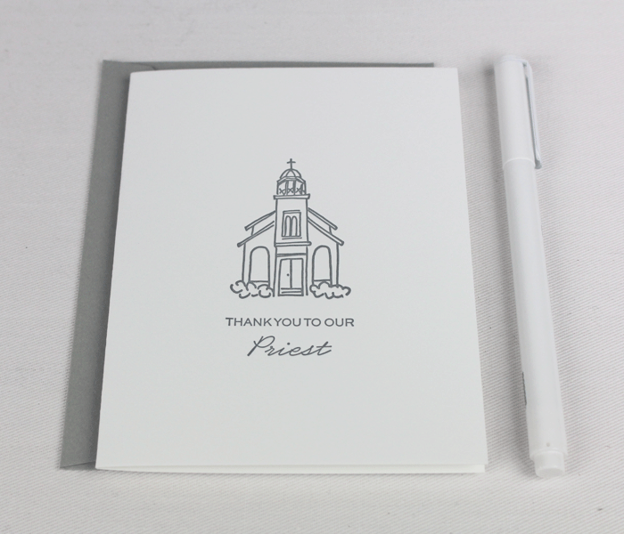 Priest Thank You Card- The Paisley Box
