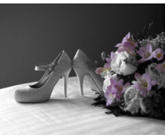 shoes & bouquet